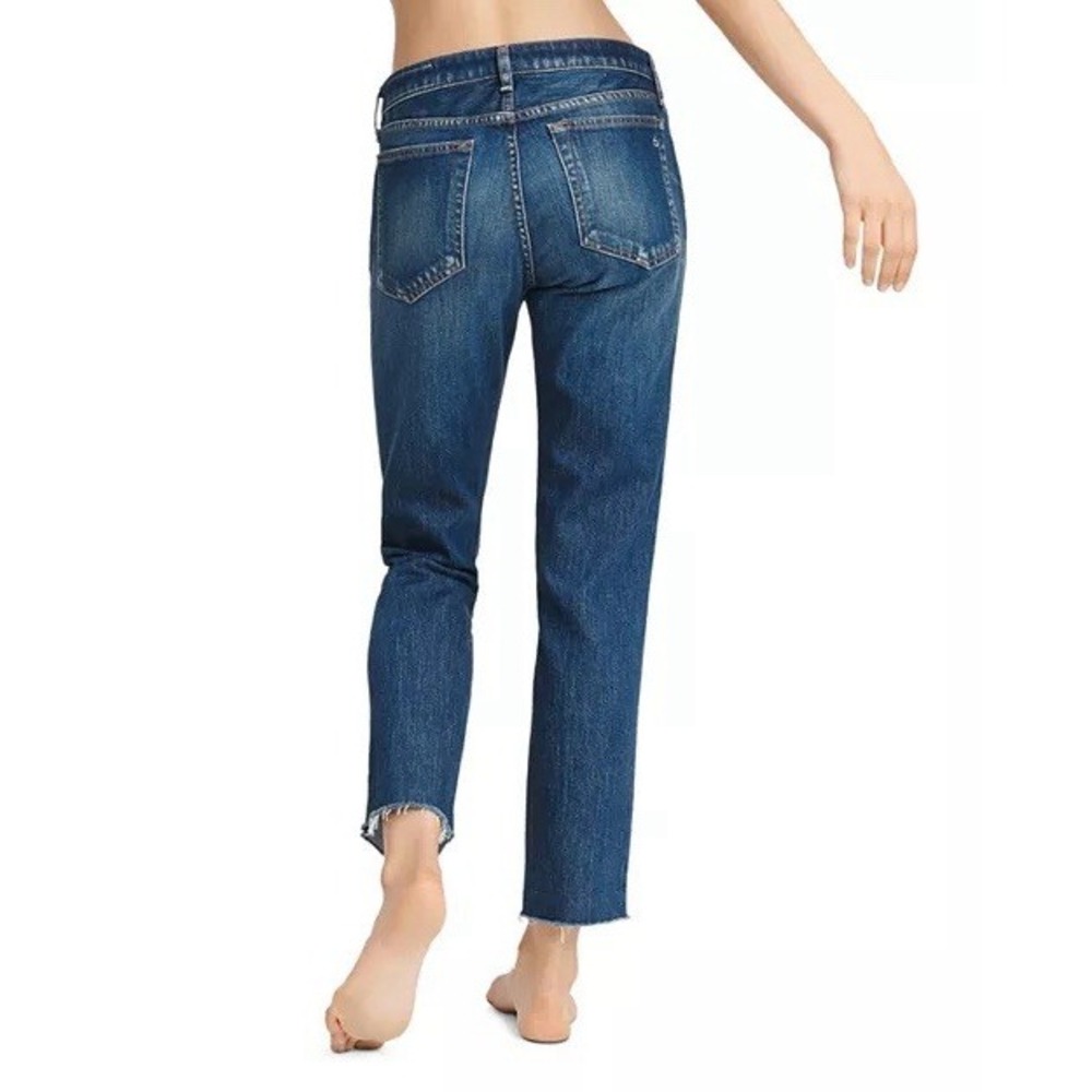 Rag & Bone Slim Boyfriend Jeans Women's Size 32 Dre Low Rise Ankle Fray Mariposa - Picture 2 of 12
